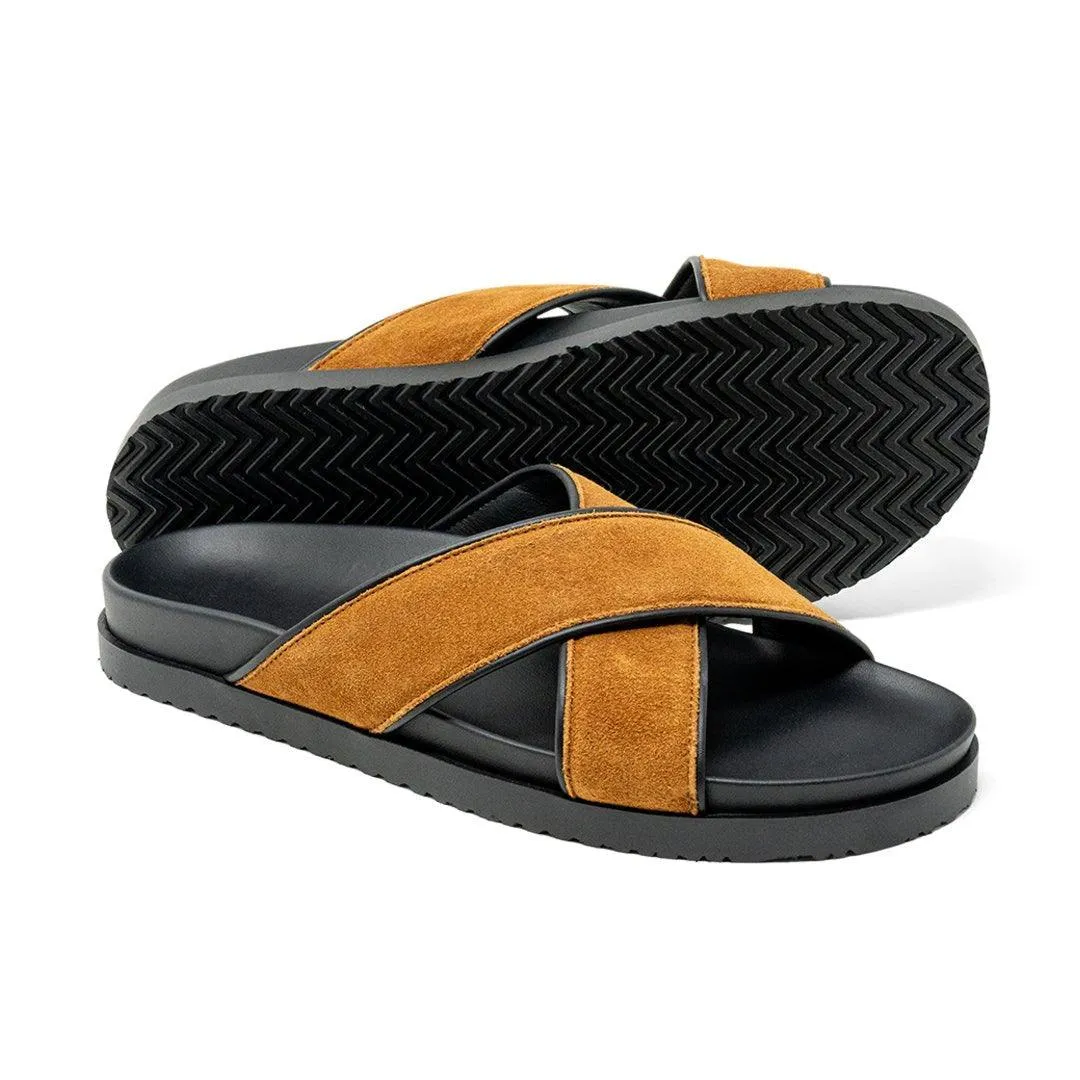 Men's Tan Amalfi Crossover Sandal
