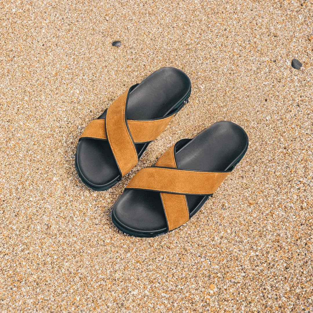 Men's Tan Amalfi Crossover Sandal