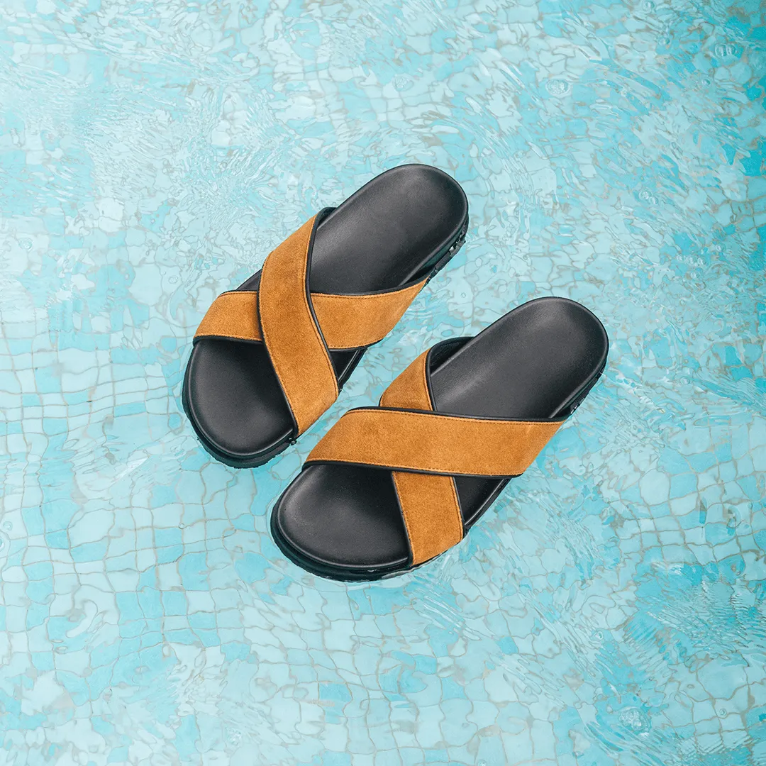 Men's Tan Amalfi Crossover Sandal