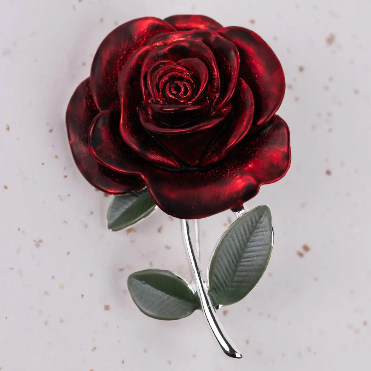 Meryton Handcrafted Rose Brooch