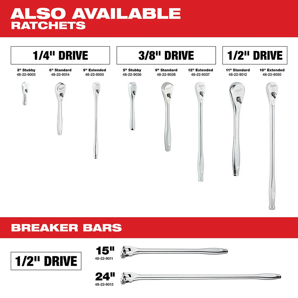 Milwaukee 48-22-9010 47 pc 1/2" Socket Wrench Set – SAE & Metric