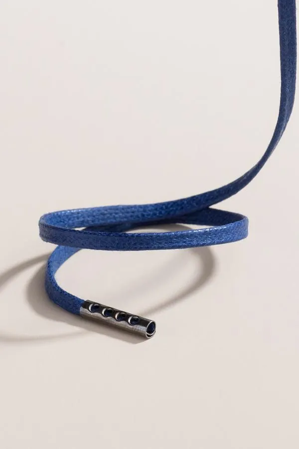 Navy | Flat Waxed Shoelaces