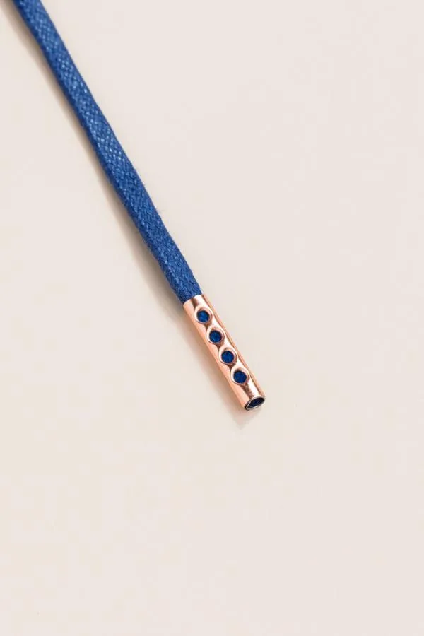 Navy | Flat Waxed Shoelaces