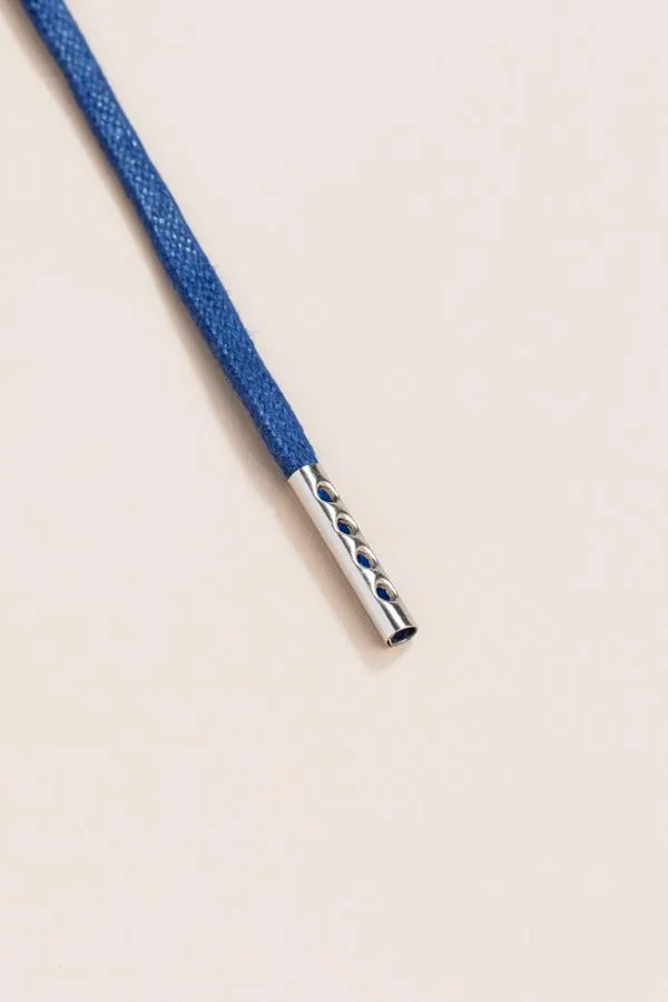Navy | Flat Waxed Shoelaces