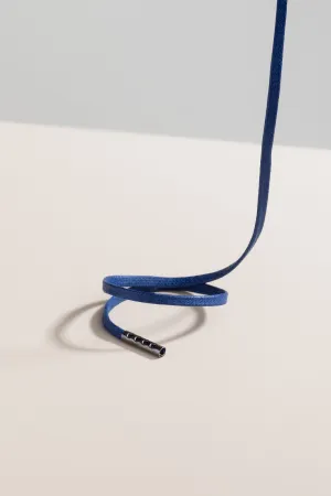 Navy | Flat Waxed Shoelaces