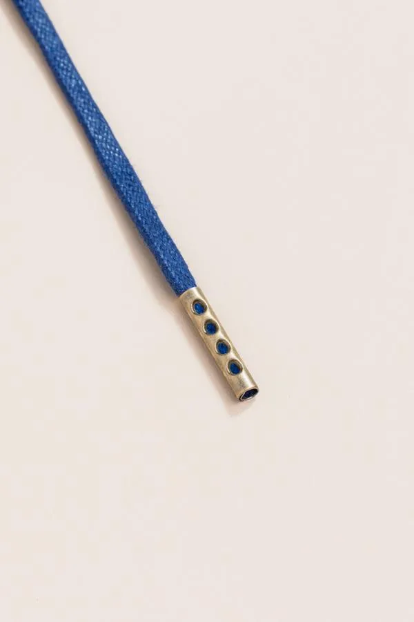 Navy | Flat Waxed Shoelaces
