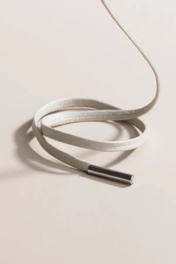Nickel Grey | Flat Waxed Shoelaces
