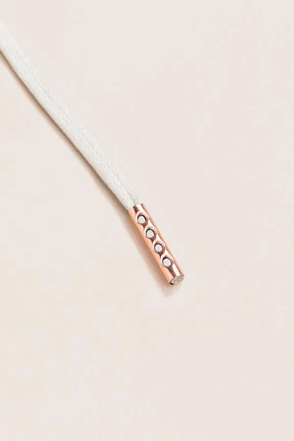 Nickel Grey | Flat Waxed Shoelaces