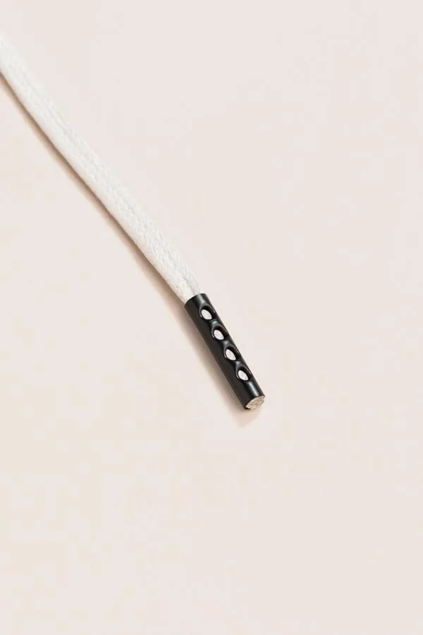 Nickel Grey | Flat Waxed Shoelaces