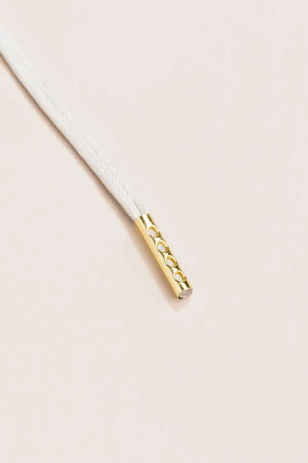 Nickel Grey | Flat Waxed Shoelaces