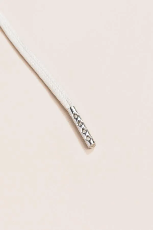 Nickel Grey | Flat Waxed Shoelaces