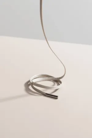 Nickel Grey | Flat Waxed Shoelaces