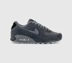 Nike Air Max 90 Trainers Anthracite Lt Smoke Grey Black