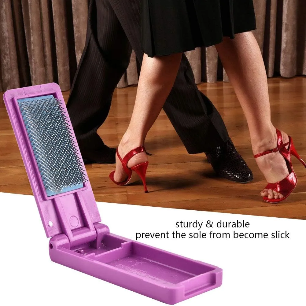 OUKENS Dance Shoes Brush,Portable Suede Sole Brush Ballroom Dance Shoes Brush Glass Plate Brush Dance Supplies for Latin SalsaPurple