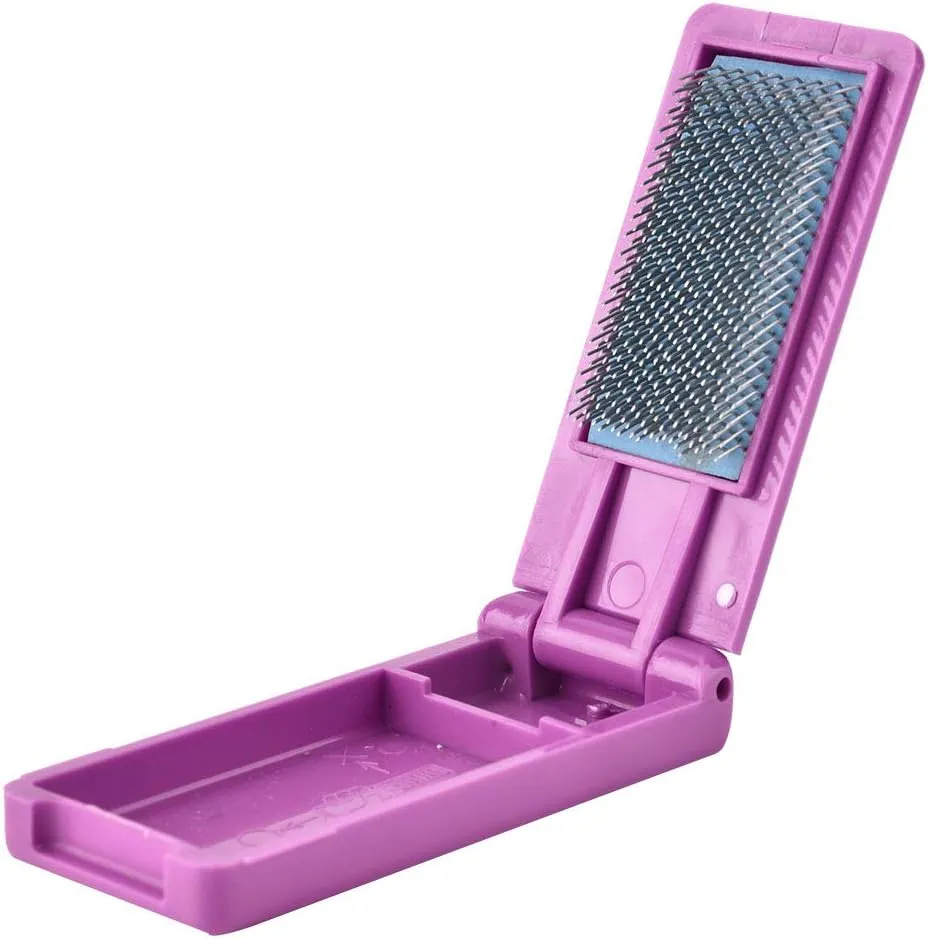 OUKENS Dance Shoes Brush,Portable Suede Sole Brush Ballroom Dance Shoes Brush Glass Plate Brush Dance Supplies for Latin SalsaPurple