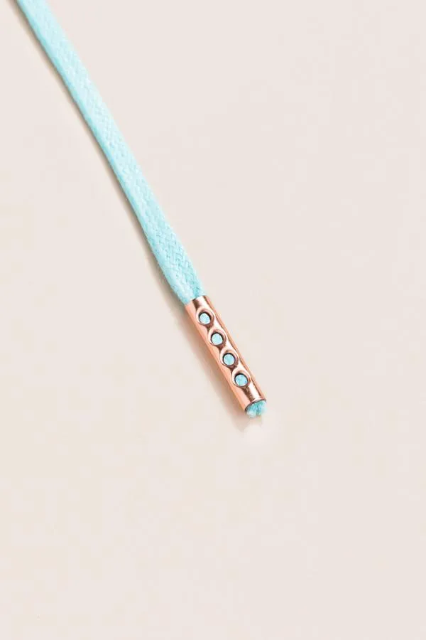 Pastel Blue | Flat Waxed Shoelaces