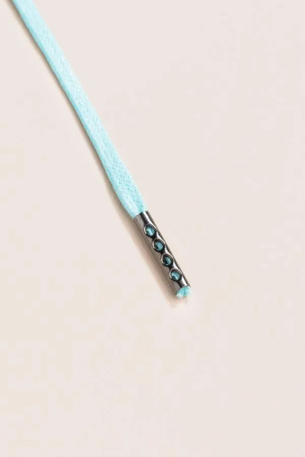 Pastel Blue | Flat Waxed Shoelaces