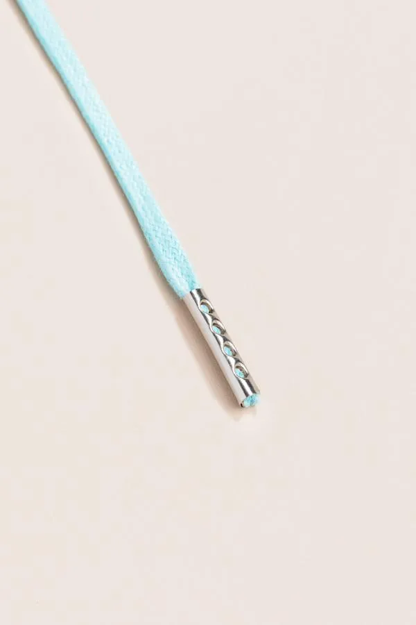 Pastel Blue | Flat Waxed Shoelaces