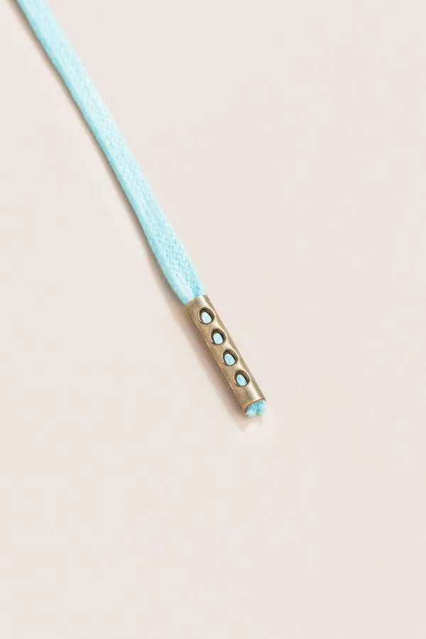 Pastel Blue | Flat Waxed Shoelaces