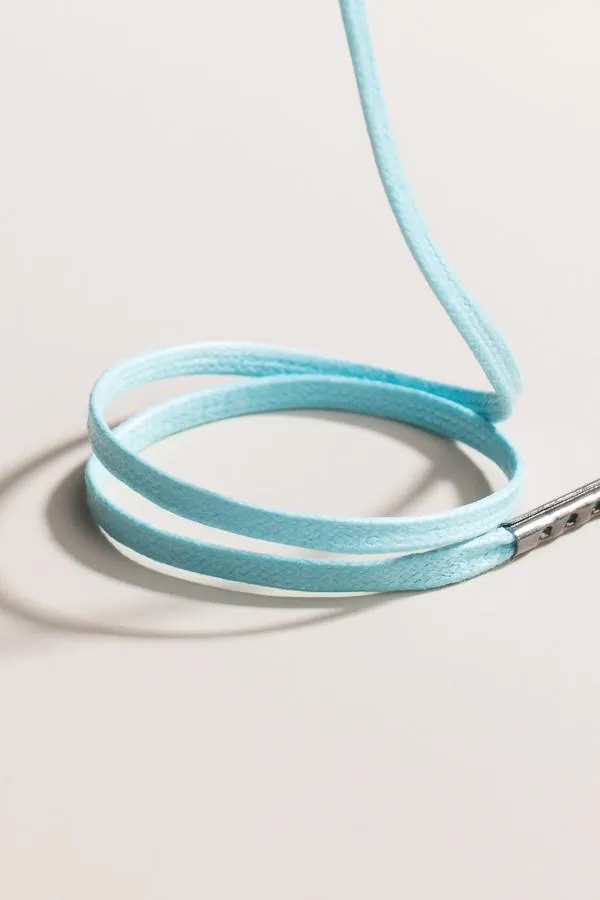 Pastel Blue | Flat Waxed Shoelaces