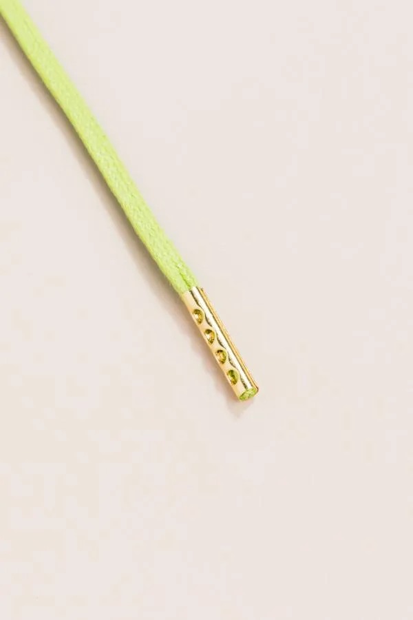 Pastel Green | Flat Waxed Shoelaces