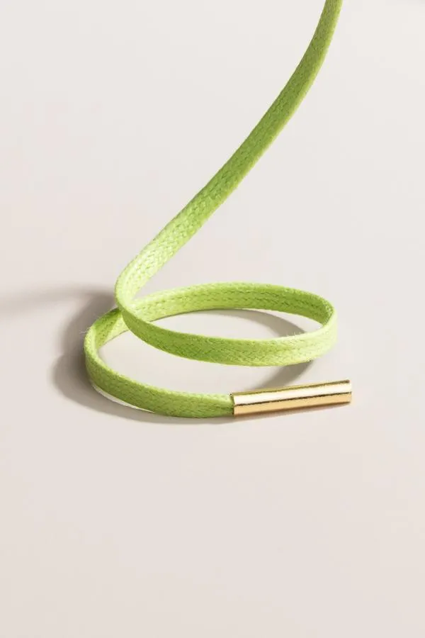 Pastel Green | Flat Waxed Shoelaces