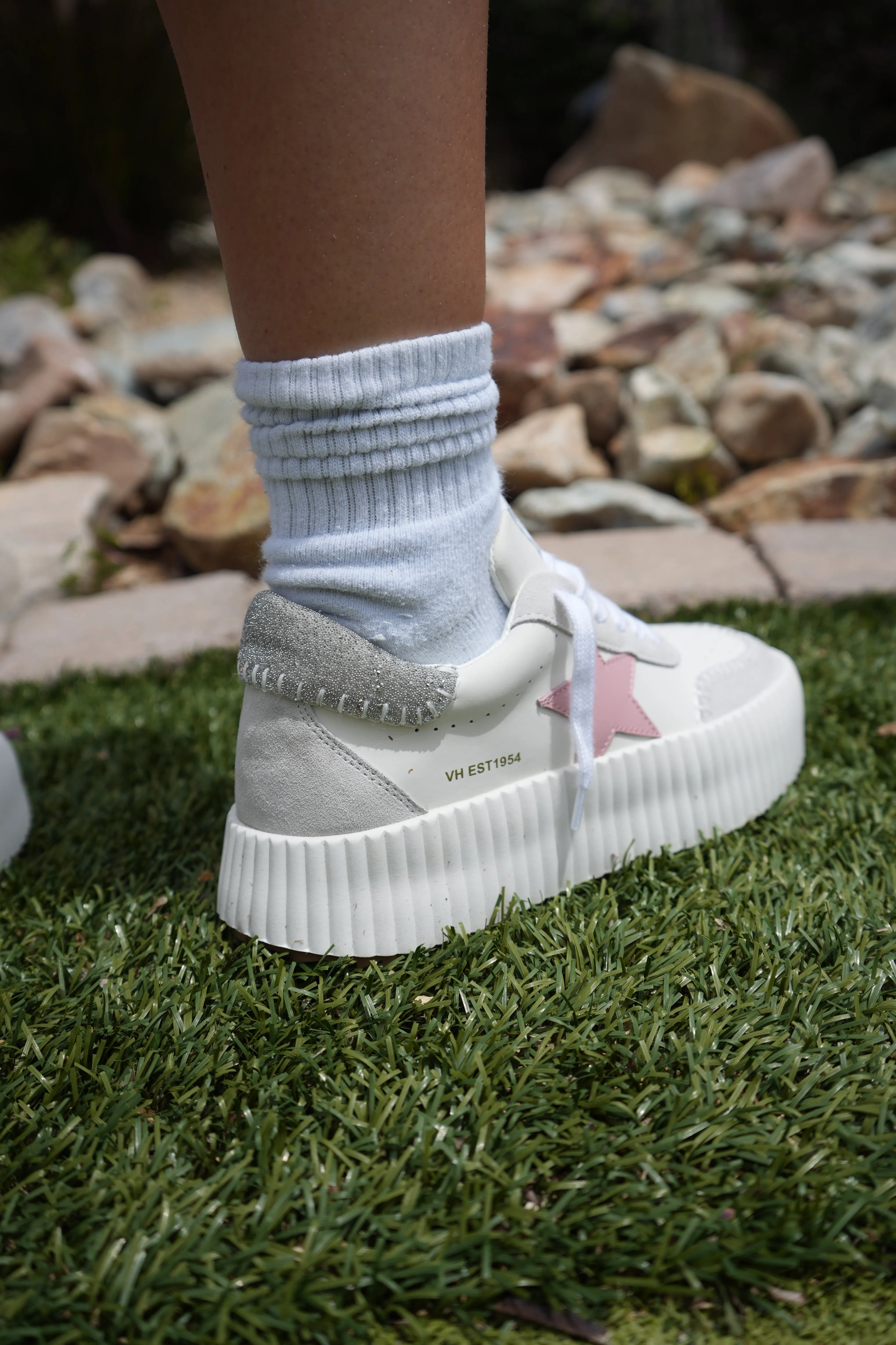 Pink Star Platform Sneaker
