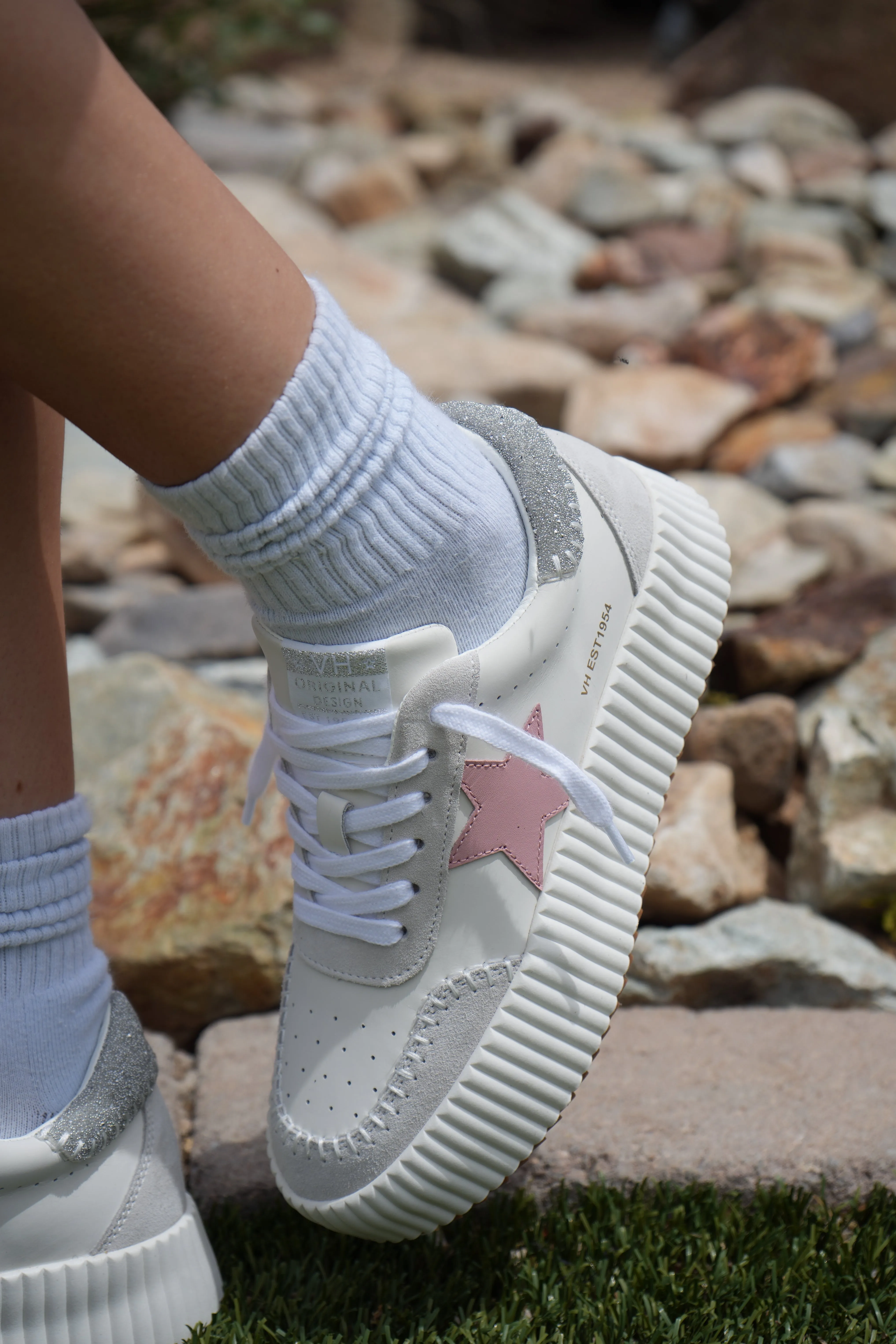 Pink Star Platform Sneaker