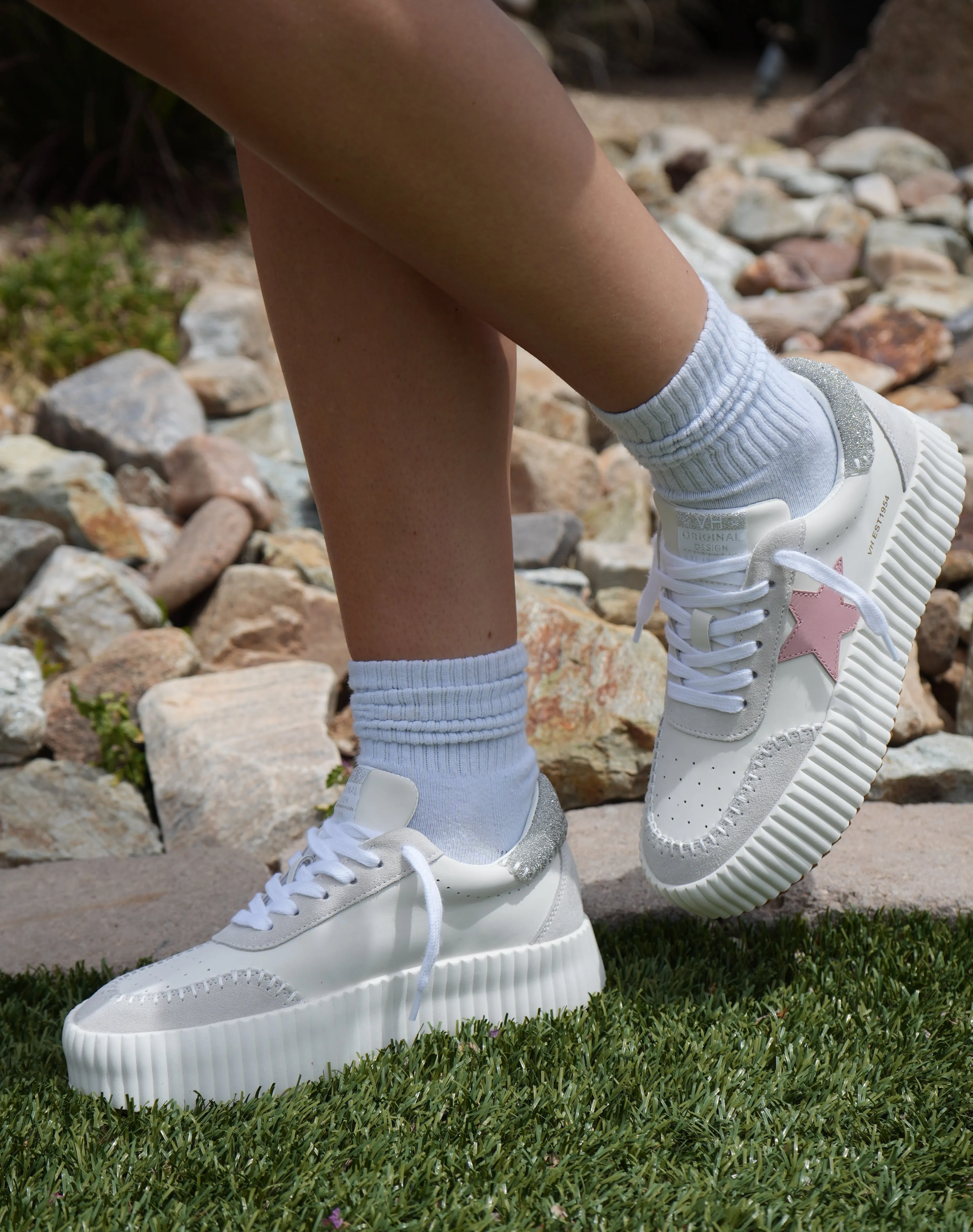 Pink Star Platform Sneaker