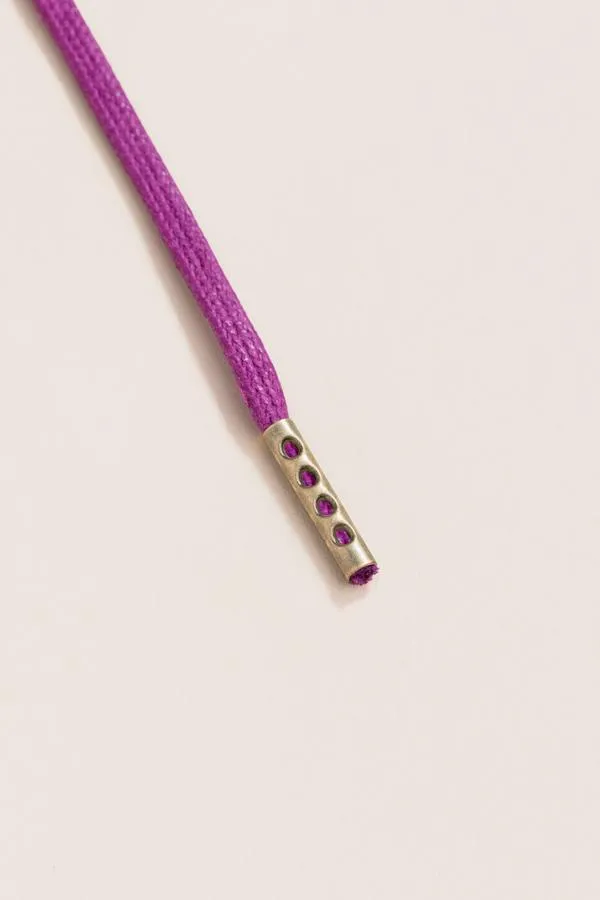 Plum | Flat Waxed Shoelaces