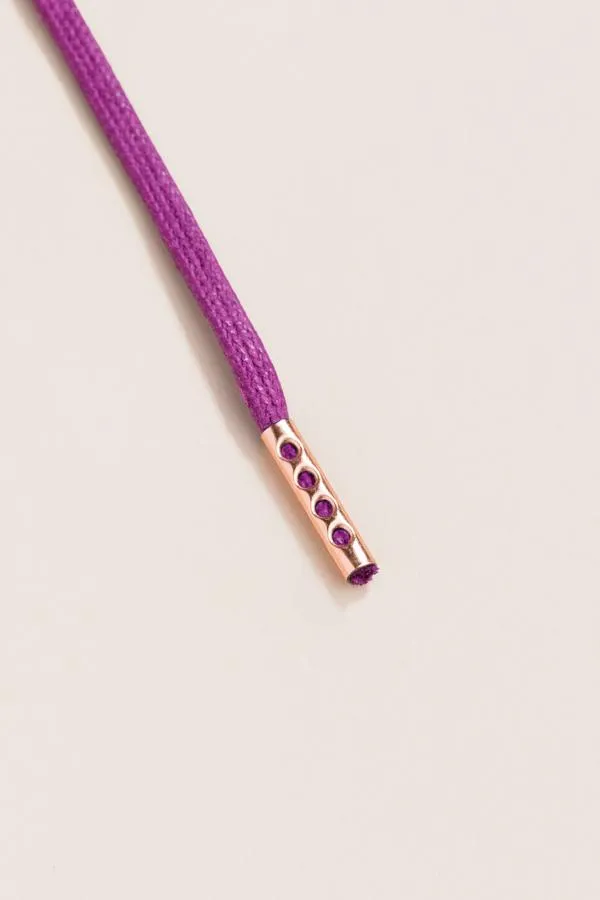 Plum | Flat Waxed Shoelaces