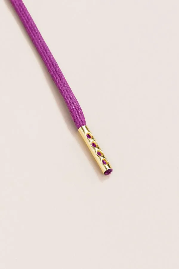 Plum | Flat Waxed Shoelaces
