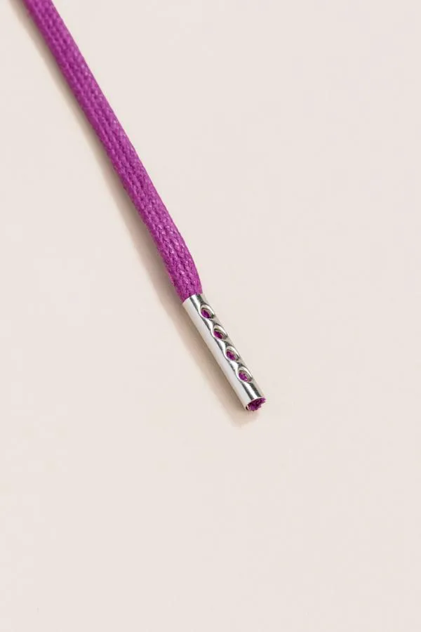 Plum | Flat Waxed Shoelaces