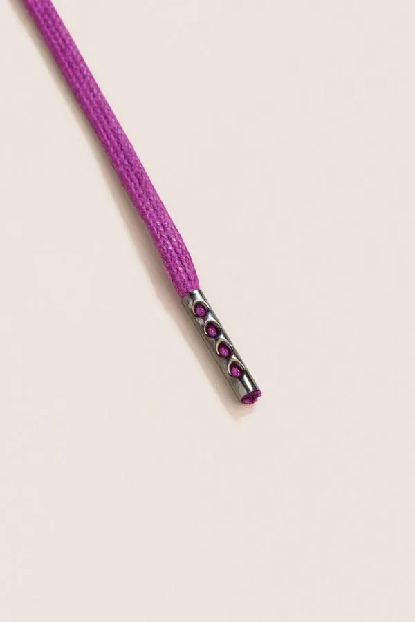 Plum | Flat Waxed Shoelaces