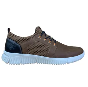 Rieker Mens Fashion Slip On Trainers - Brown