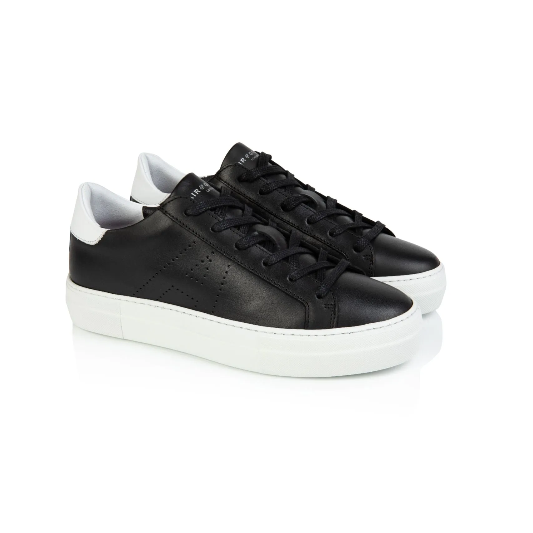 Roxy Signature: Black Leather Trainers