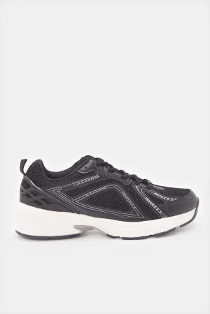 Senior Boys Black Colour Block Sneakers