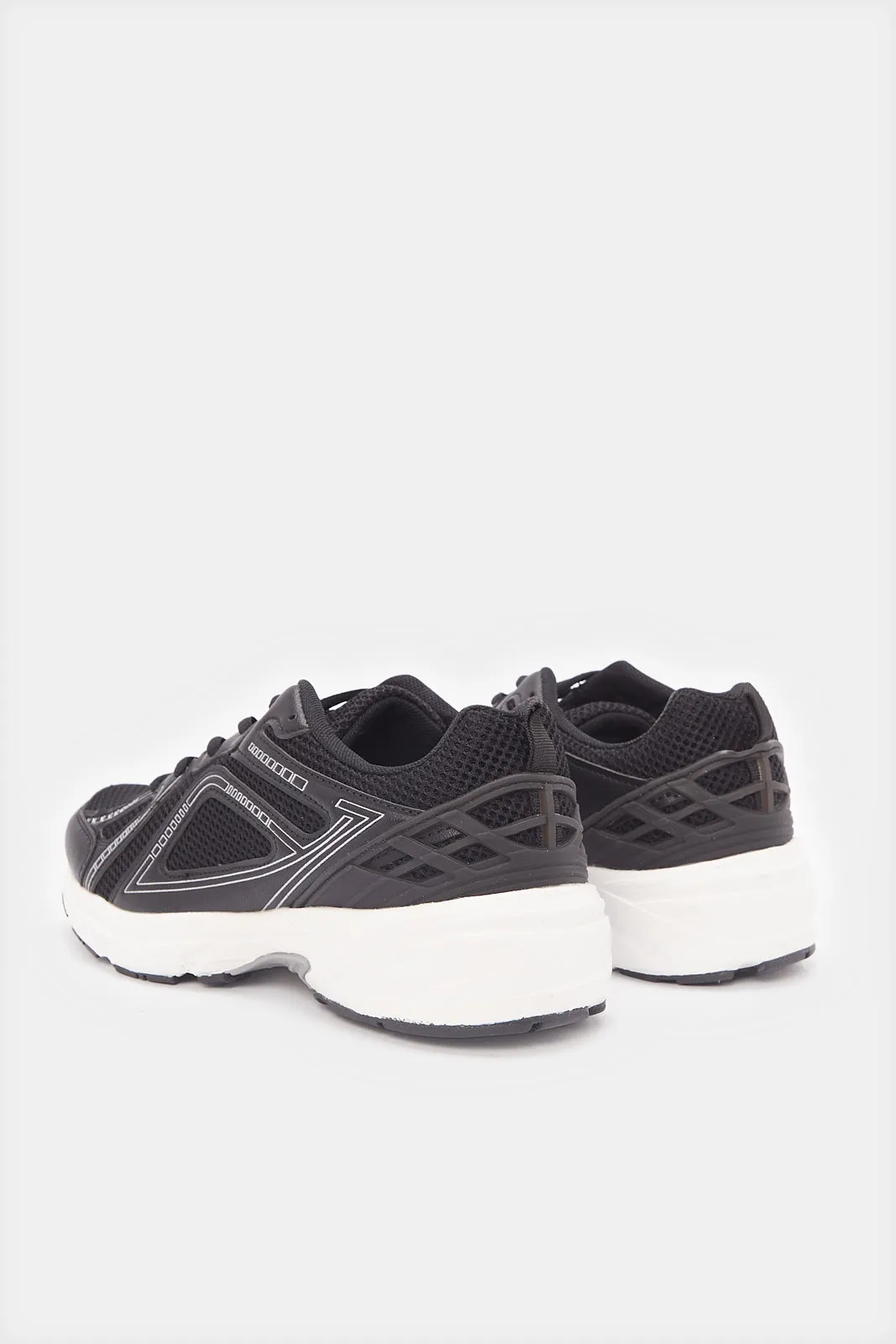 Senior Boys Black Colour Block Sneakers