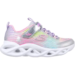 Skechers Girls Twisty Brights Mystical Bliss Light Up Trainers - Silver