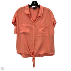 Top Short Sleeve By Velvet Heart In Peach, Size: M