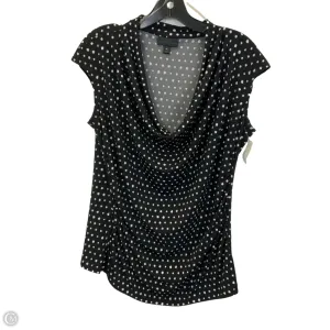 Top Short Sleeve By Worthington In Black & White, Size: Petite L