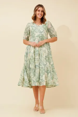 ZIAN PAISLEY PRINT DRESS ZIAN PAISLEY PRINT DRESS