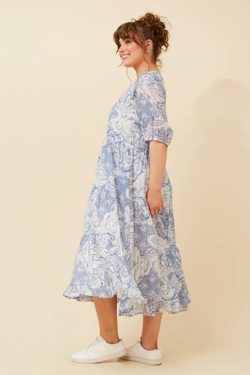 ZIAN PAISLEY PRINT DRESS