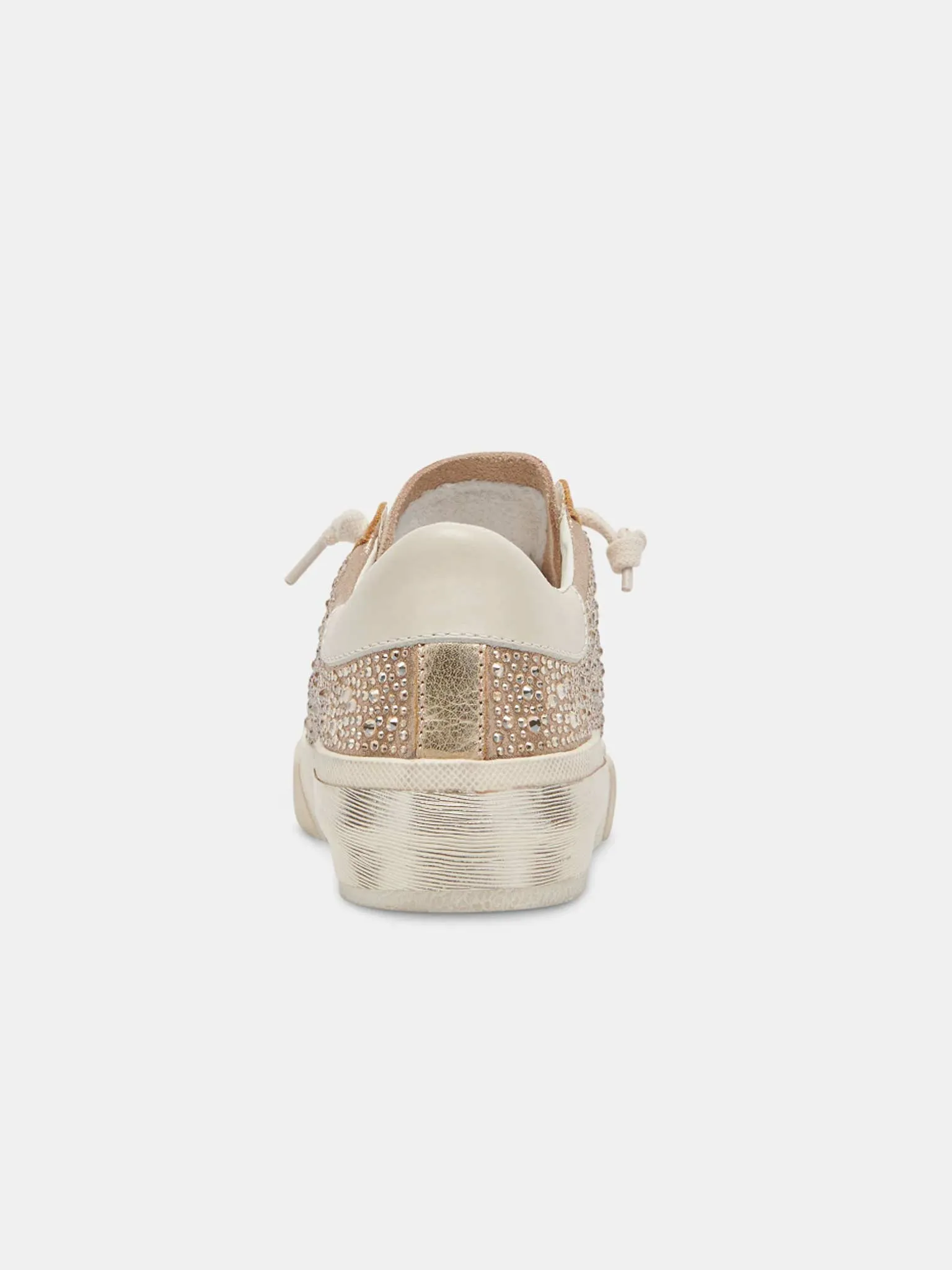 Zina Crystal Sneakers Gold Suede