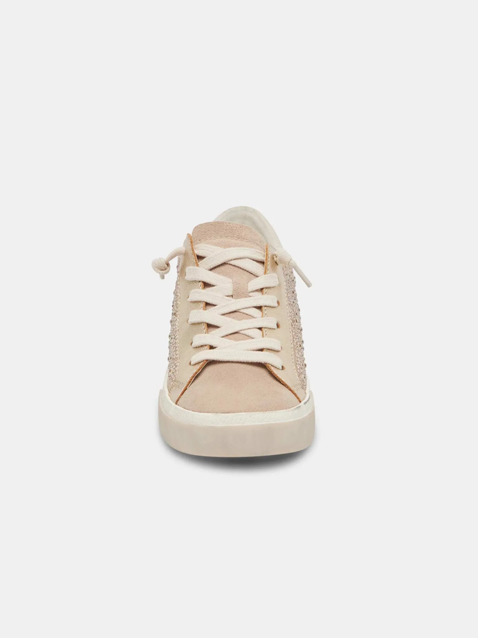 Zina Crystal Sneakers Gold Suede